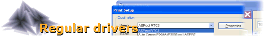 ASPect - regular printer drivers, RTC3, SP-ICE, ...